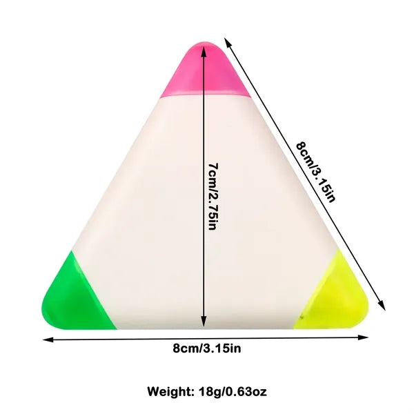 Triangle Highlighters 3-in-1 Fluorescent Marker Pen