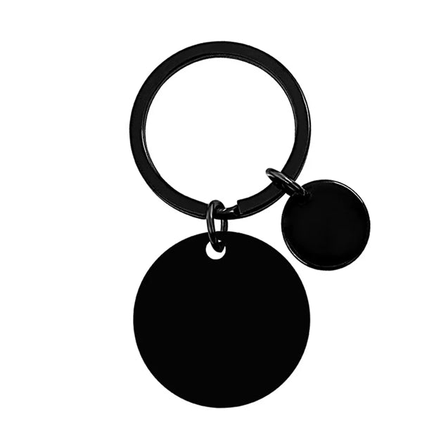 Metal Keychain With Round Tag Pendant