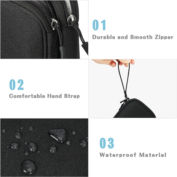 Waterproof Double Layers Travel Cable Pouch Tech Organizer
