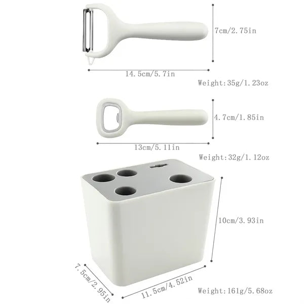 Kitchen Gadget 6 Piece Set with Storage Stand