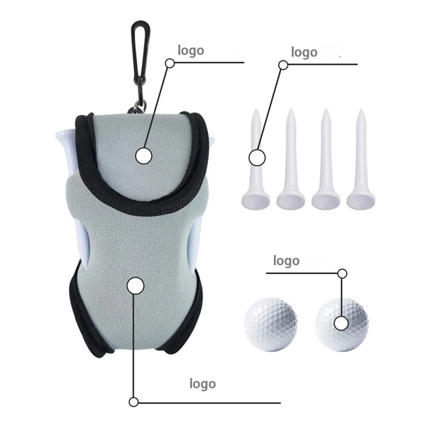Golf Ball Tees Holder Bag Set