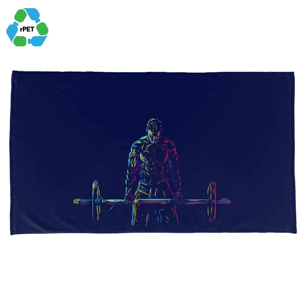 Eco-friendly rPET Sublimated Microfiber Velour Gym Towel