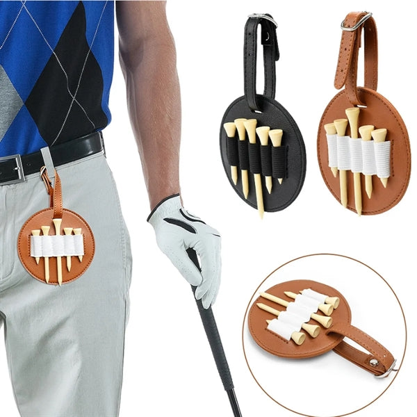 Personalized Leather Golf Gifts Tag Tees Holder Bag
