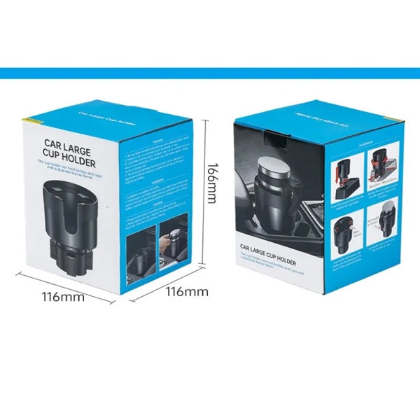 Car Cup Holder Expander Organizer with Adjustable Base
