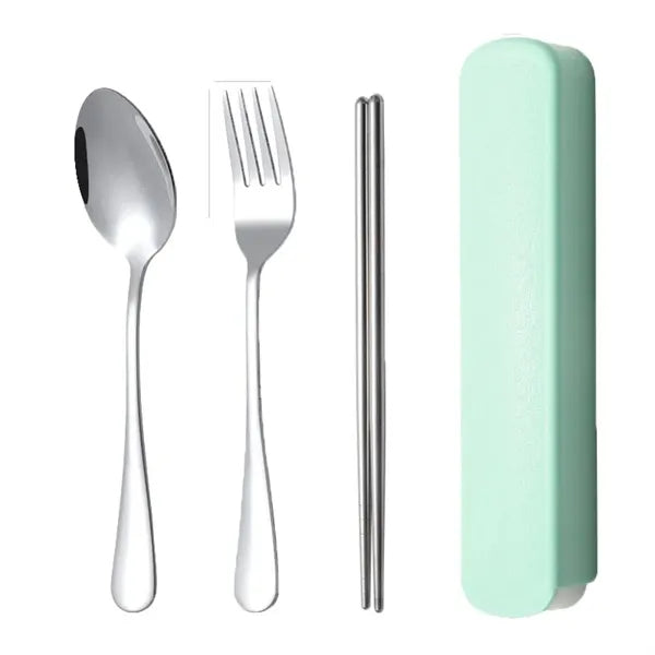 Portable Camping Stainless Steel Cutlery Tableware Set