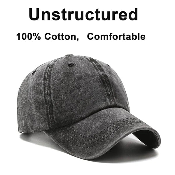 Washed Plain Baseball Cap