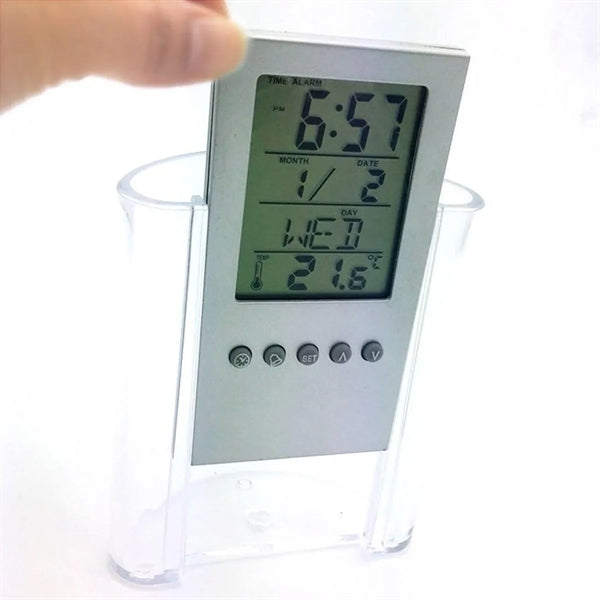 Electronic Calendar Pen Holder Office Supplies Organizer