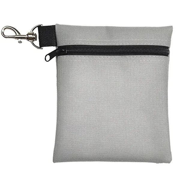 Deluxe 600D Oxford Zipper Golf Ball/Tee Pouch Bag