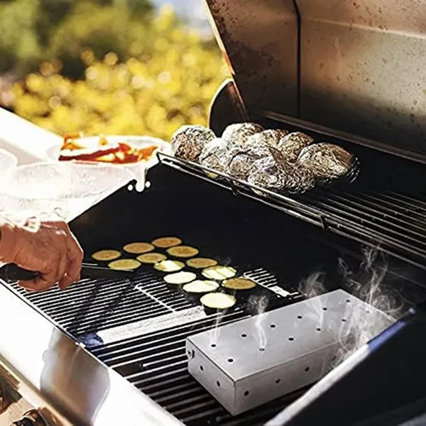 High Compatibility BBQ Smoker Box Vented Design