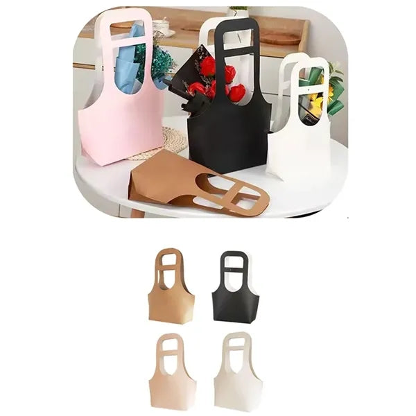 Customizable Kraft Paper Gift Bags With Handle