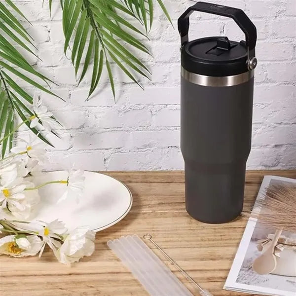 Protable Stainless Steel Insulated Tumbler with Straw