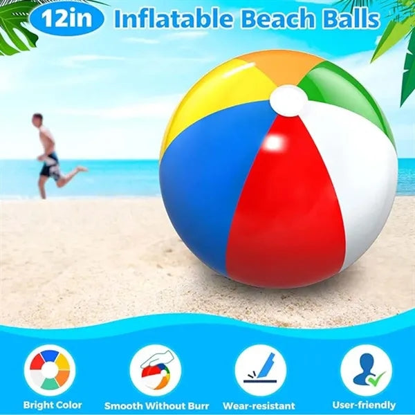 Summer Outdoor Rainbow Color PVC Sports Pool Beach Ball