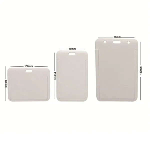 Sliding ID Badge Holder Hard Plastic Work Sleeve