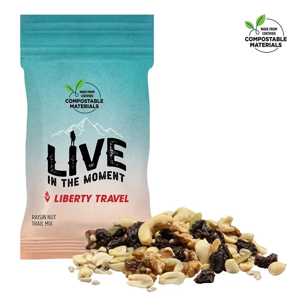 1oz. ECO-Digibag, Compostable & Full Color, Raisin Nut Mix