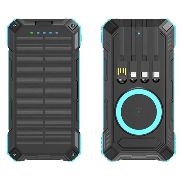 Solar Power Bank 4 Cables 6 Outputs