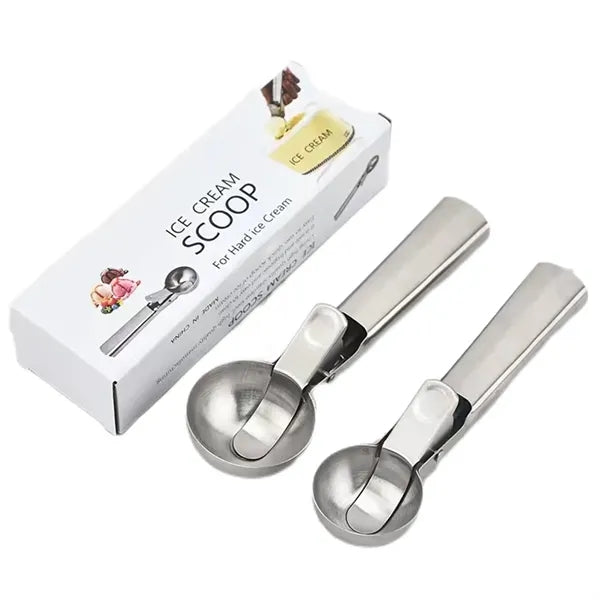 Premium Ice Cream Scoop with Trigger Stainless Steel
