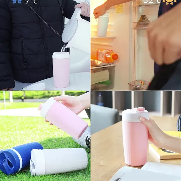 Multifunctional Silicone Double-Layer Insulated Cup