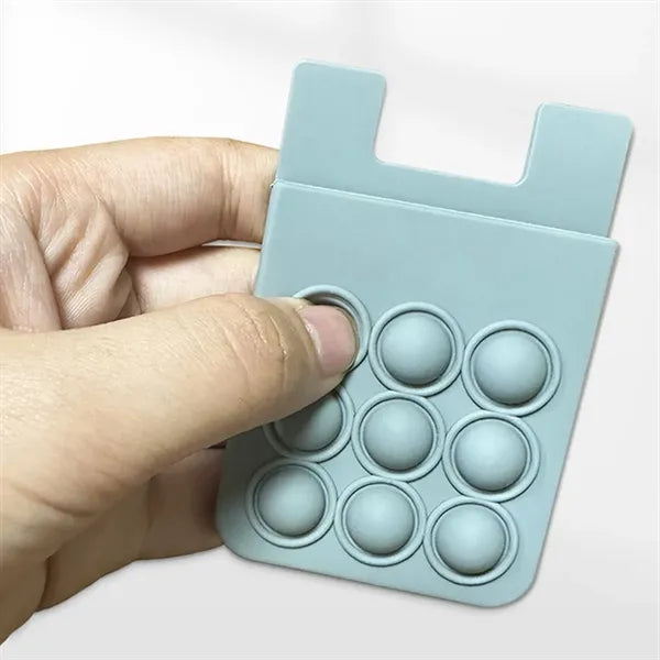 Silicone Bubble Decompression Phone Back Sticker Card Holder