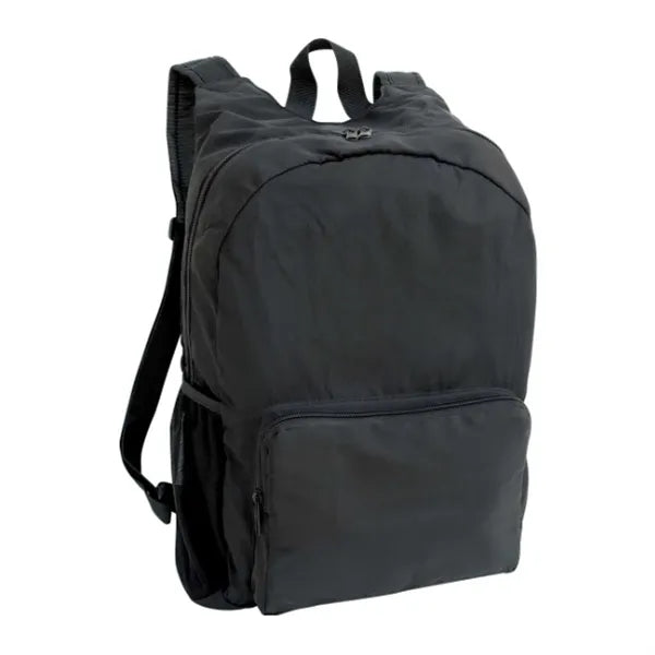 Foldable Backpack w/ Zippered Front Pocket