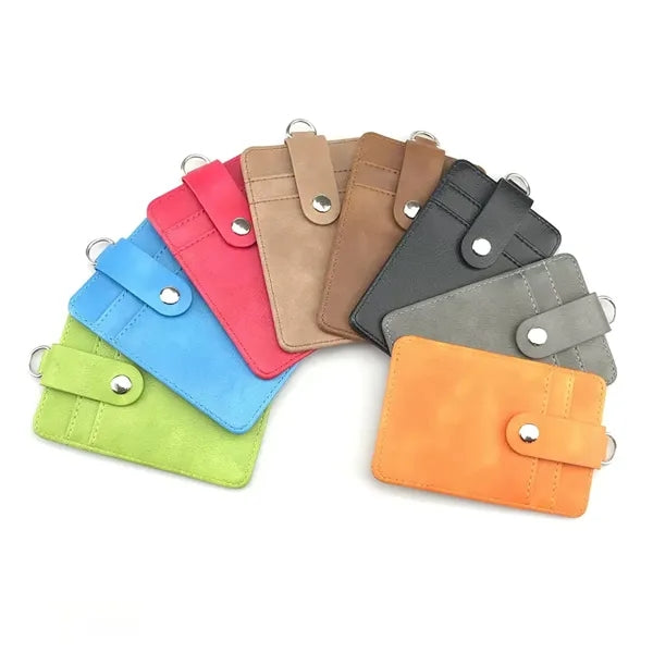 Double Sided PU Leather ID Card Case