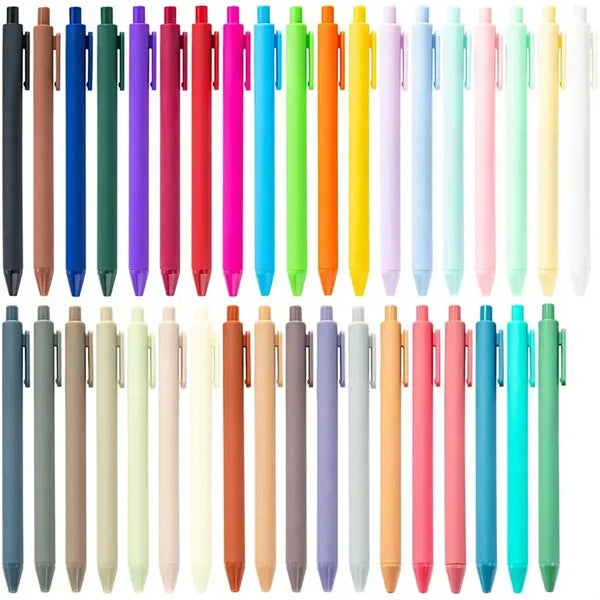 Retractable Ink Rolling Ball Writing Plastic Pen