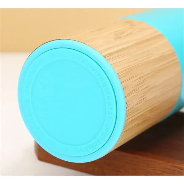 18oz Vacuum Bamboo Wood Bottle