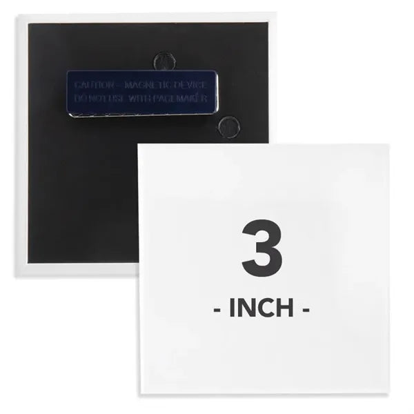 3 Inch Square Wearable Clothing Magnet Buttons