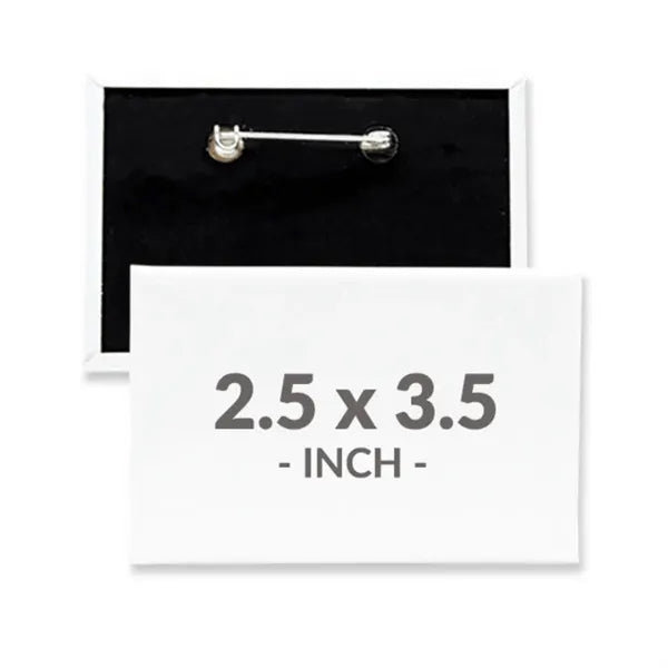 2.5 X 3.5 Inch Rectangle Custom Buttons