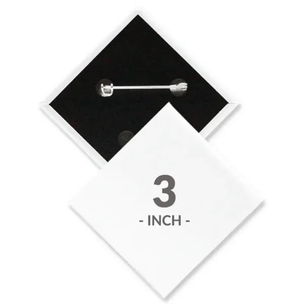 3 X 3 Inch Diamond Custom Buttons