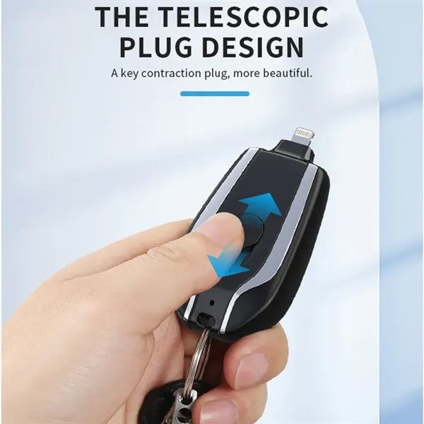1500mAh Power Bank with Keychain for iPhone