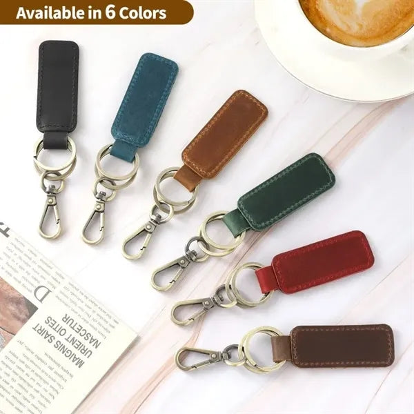 Leather Car Keychain