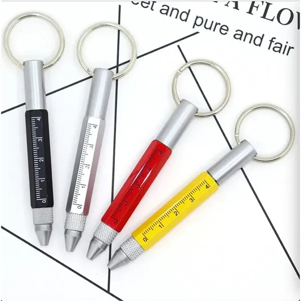 Multitool Screwdriver Pen with Ruler & Key Ring