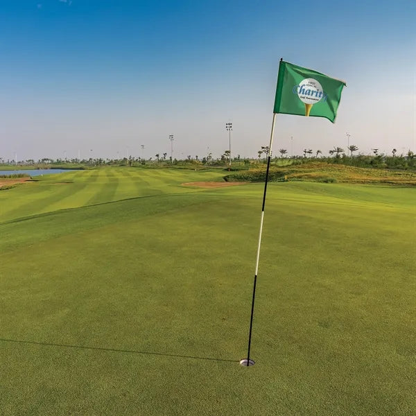 14" x 20" Custom Single Reverse Golf Flag with Tube