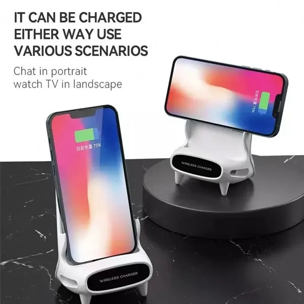 15W Qi Portable Desk Wireless Charger