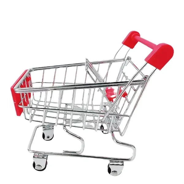 Miniature Trolley Shopping Cart Supermarket Handcart Props