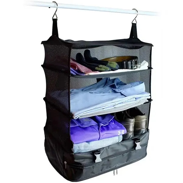 Travel Luggage Organizer Hanging Shelves