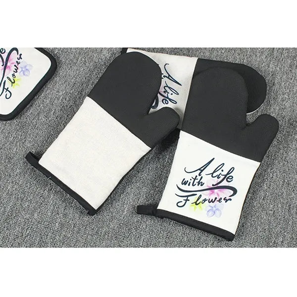 Custom Oven Mitts And Pot Holders Set