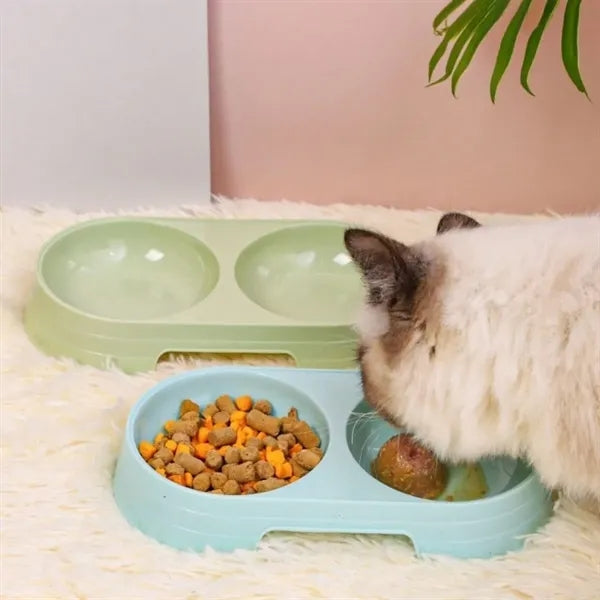2 In 1 Plastic Pet Bowl