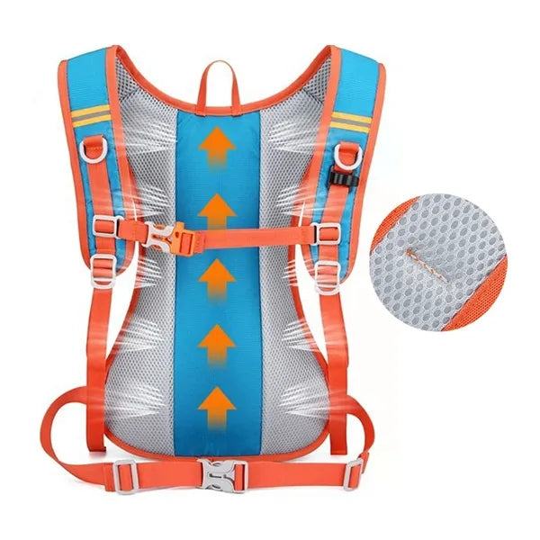 Two-way Zipper Sports Backpack with Hydration Bladder