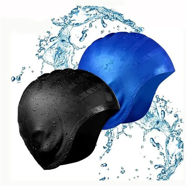 Unisex Swim Caps With 3D Ear Protection