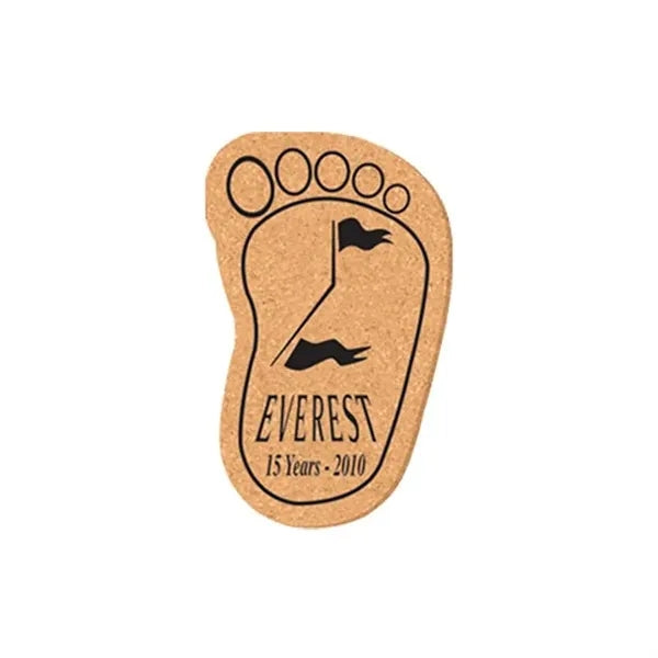 3 1/4" x 5 1/4" Footprint Shape Cork Coasters