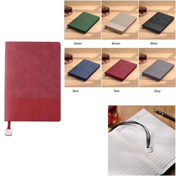 A5 Pu Leather Striped Notebook