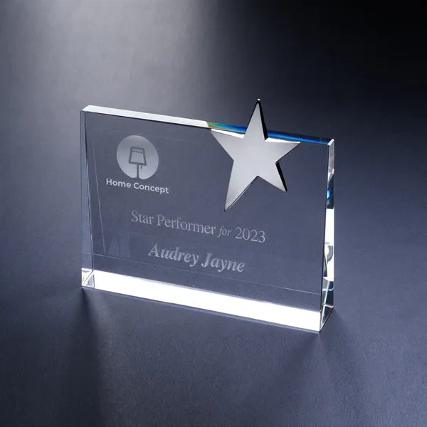 5" x 7" Star Wedge Award