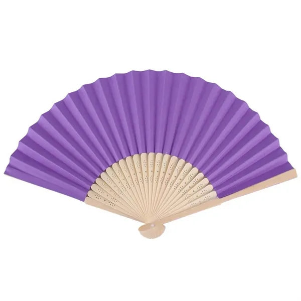 Bamboo Handle Folding Paper Fan