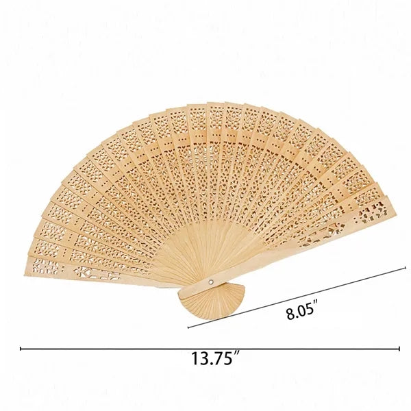 Elegant Wood Carved Fan