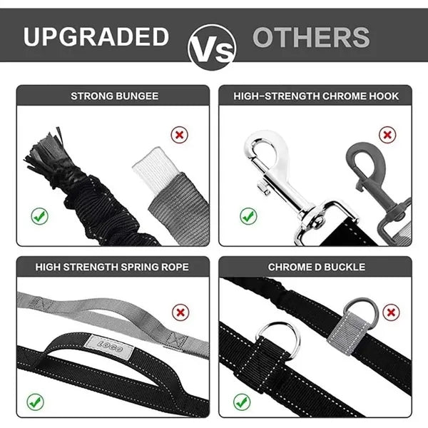 Dog Training Waist Bag Hands-Free Leashes Set