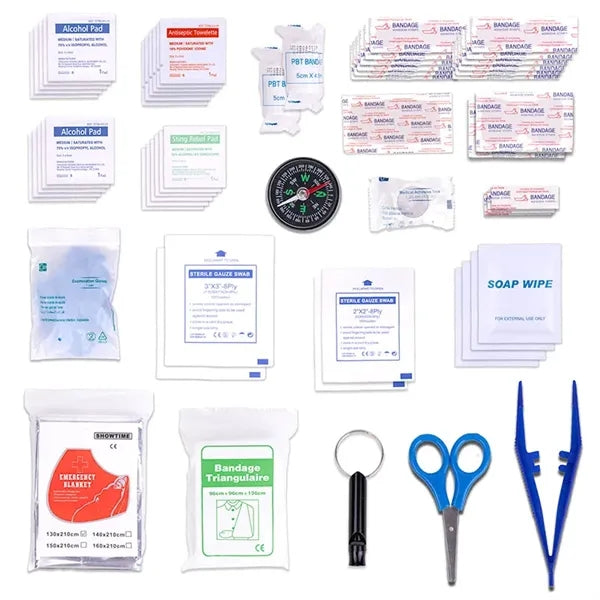 60pc First Aid Kit in Portable Traveling Bag