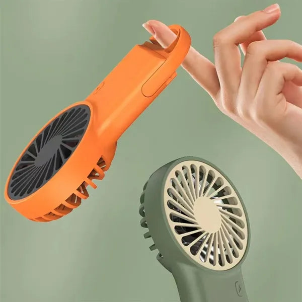 Rechargeable Hand-Held Portable Fan with Carabiner