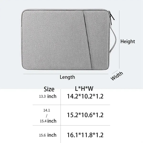 Handled 13.3/14/15.6 Inch Laptop Case Bag with Plush Lining