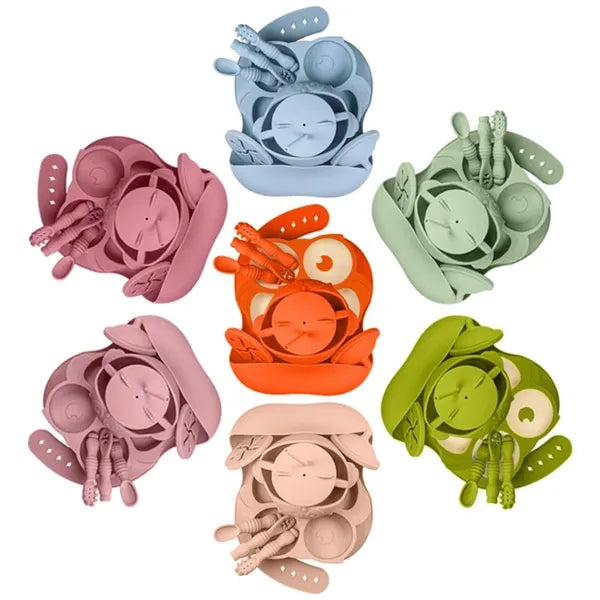 10pcs Silicone Baby Weaning Feeding Set